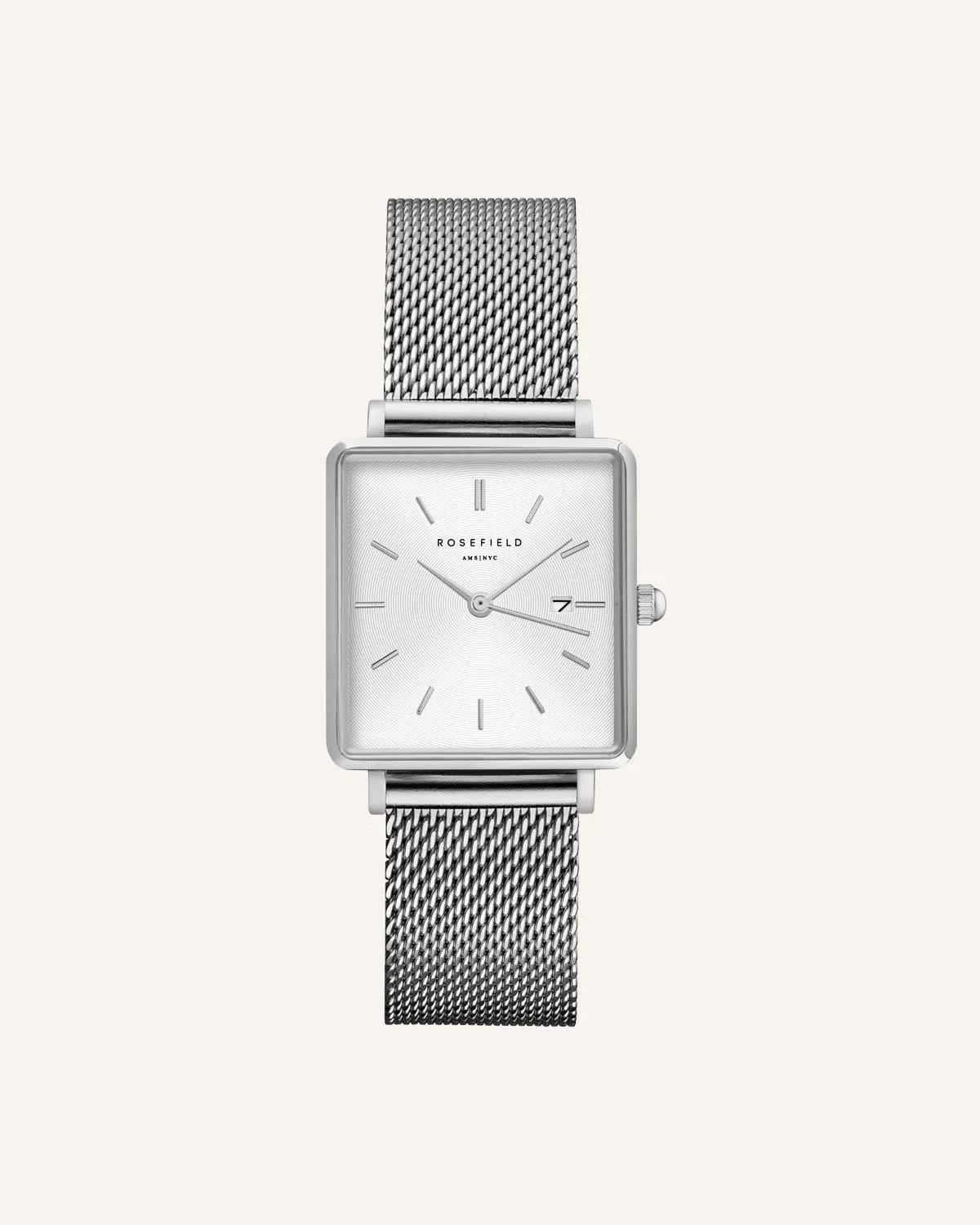Rosefield Mesh Silver Strap klokkerem 16 mm mesh