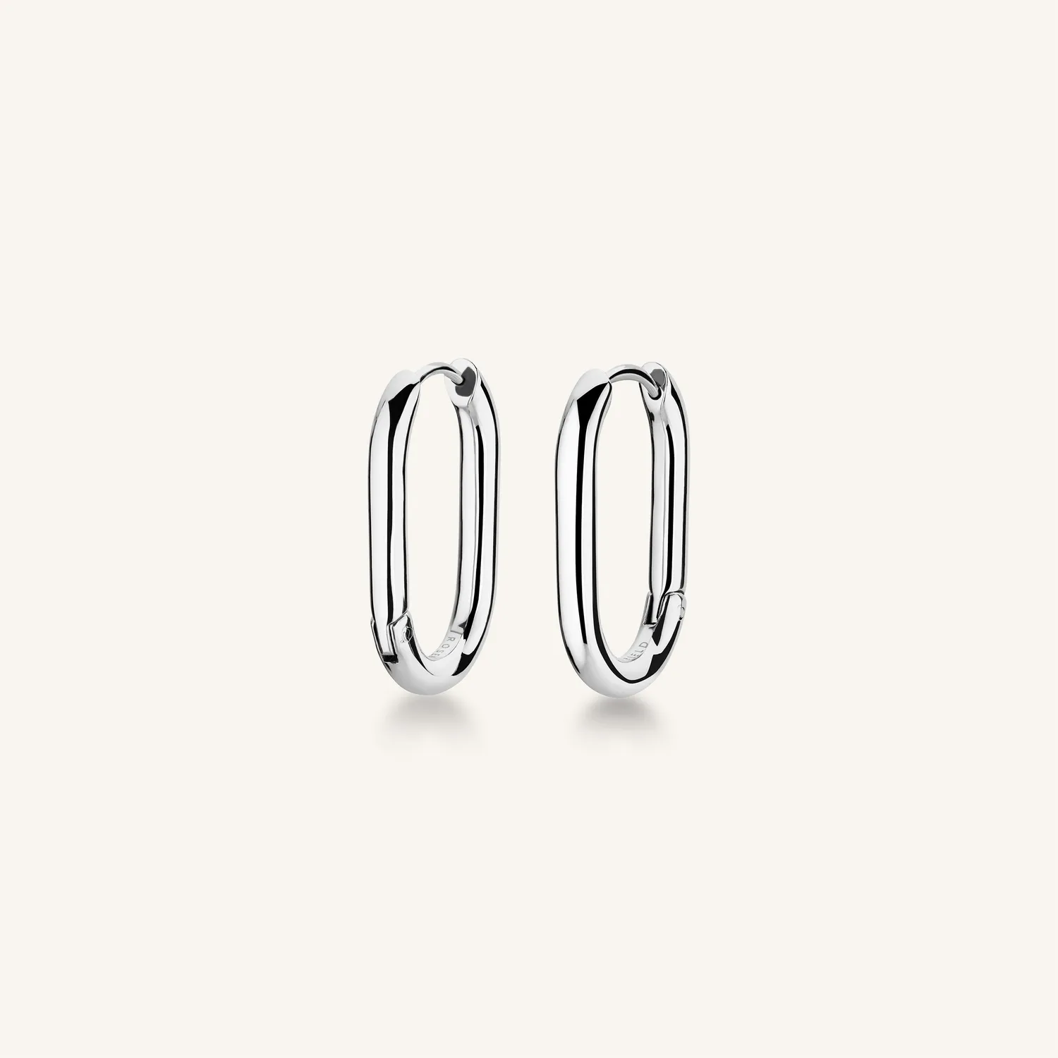 Rosefield Essentials Small Oval Hoops øreringer gull og sølv