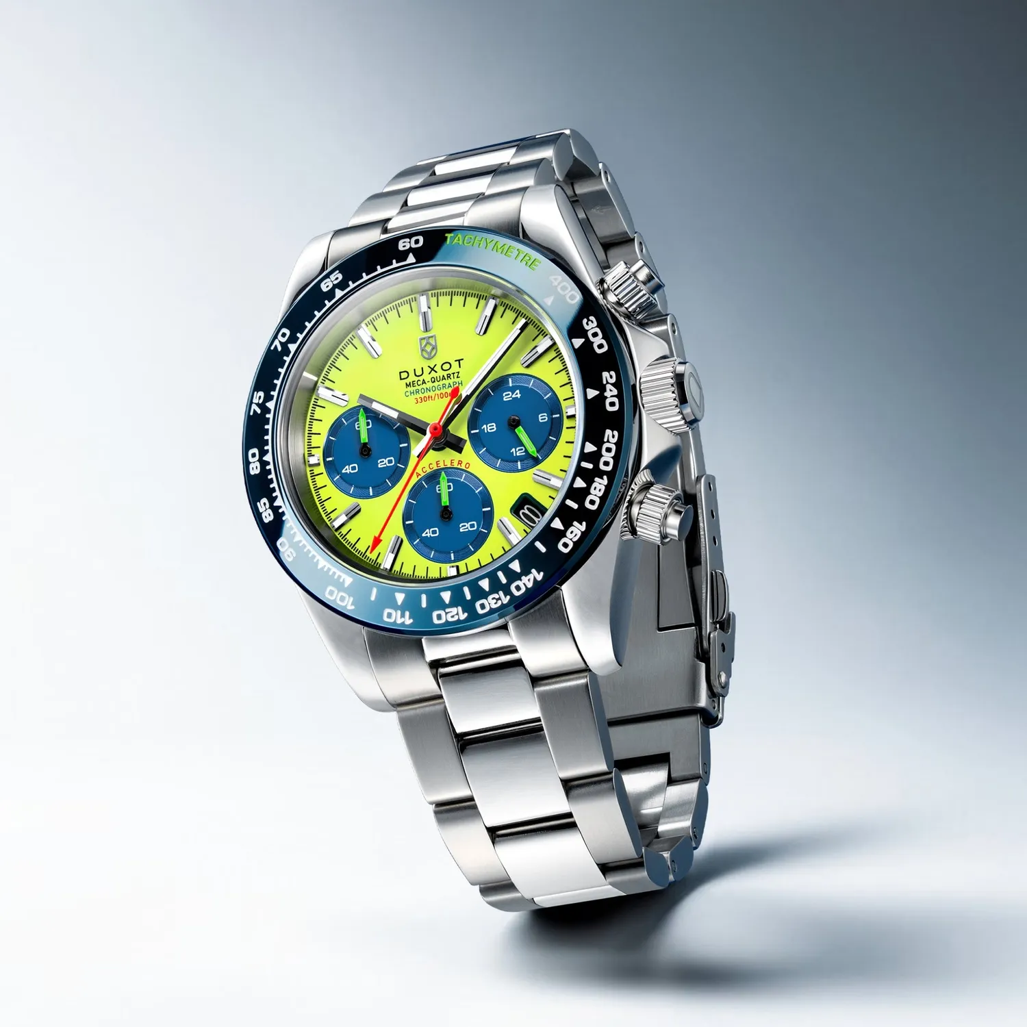 Duxot Accelero Chronograph kronografklokke Mellow Yellow 40 mm