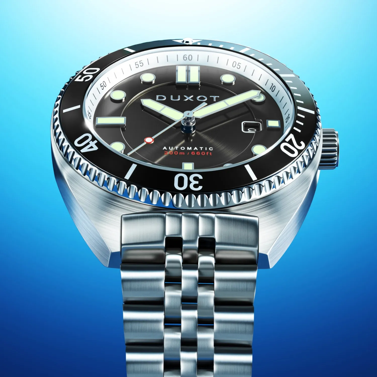 Duxot Tortuga Black dykkerklokke 200 m automatisk