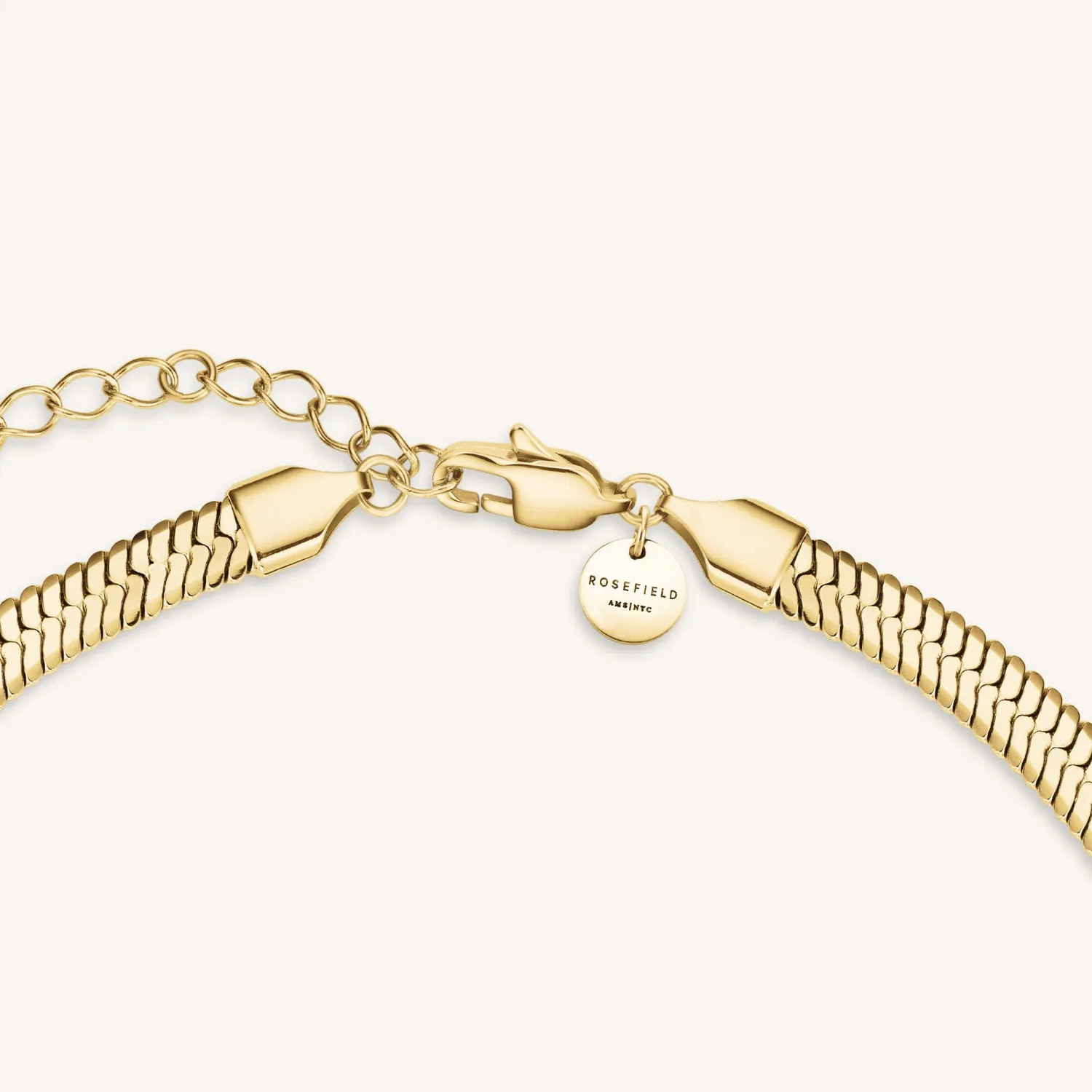 Rosefield Essentials Crystal Snake Necklace halskjede gull 45–49 cm