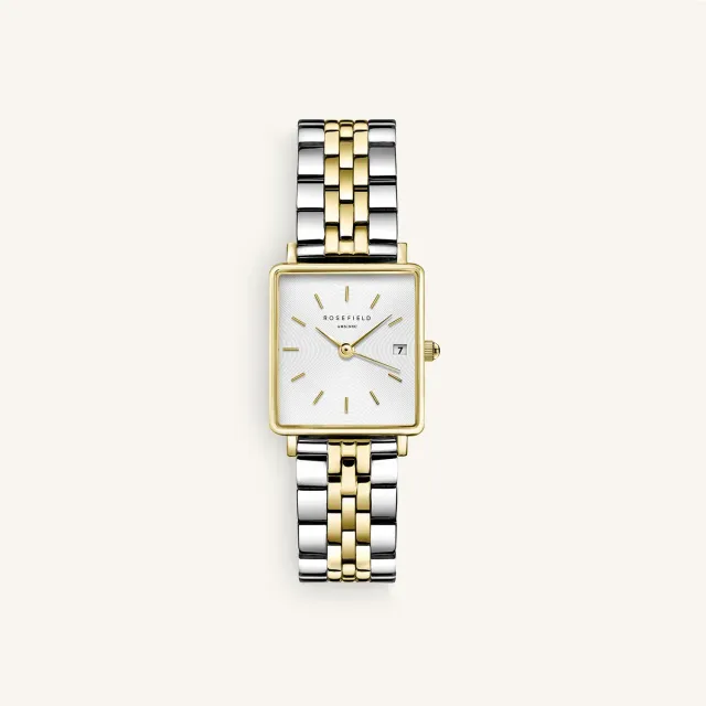 Rosefield Boxy XS klokke tofarget 22 mm lenke