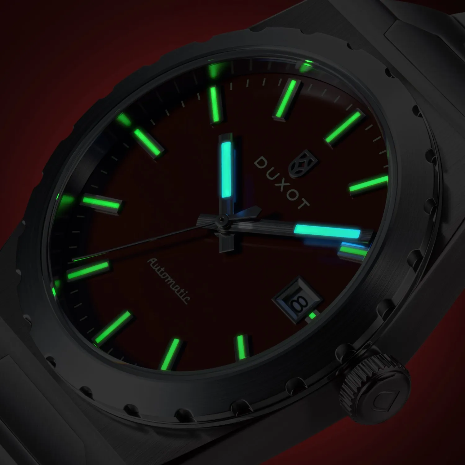 Duxot Taranto Vermilion Dream klokke, 37 mm integrert lenke