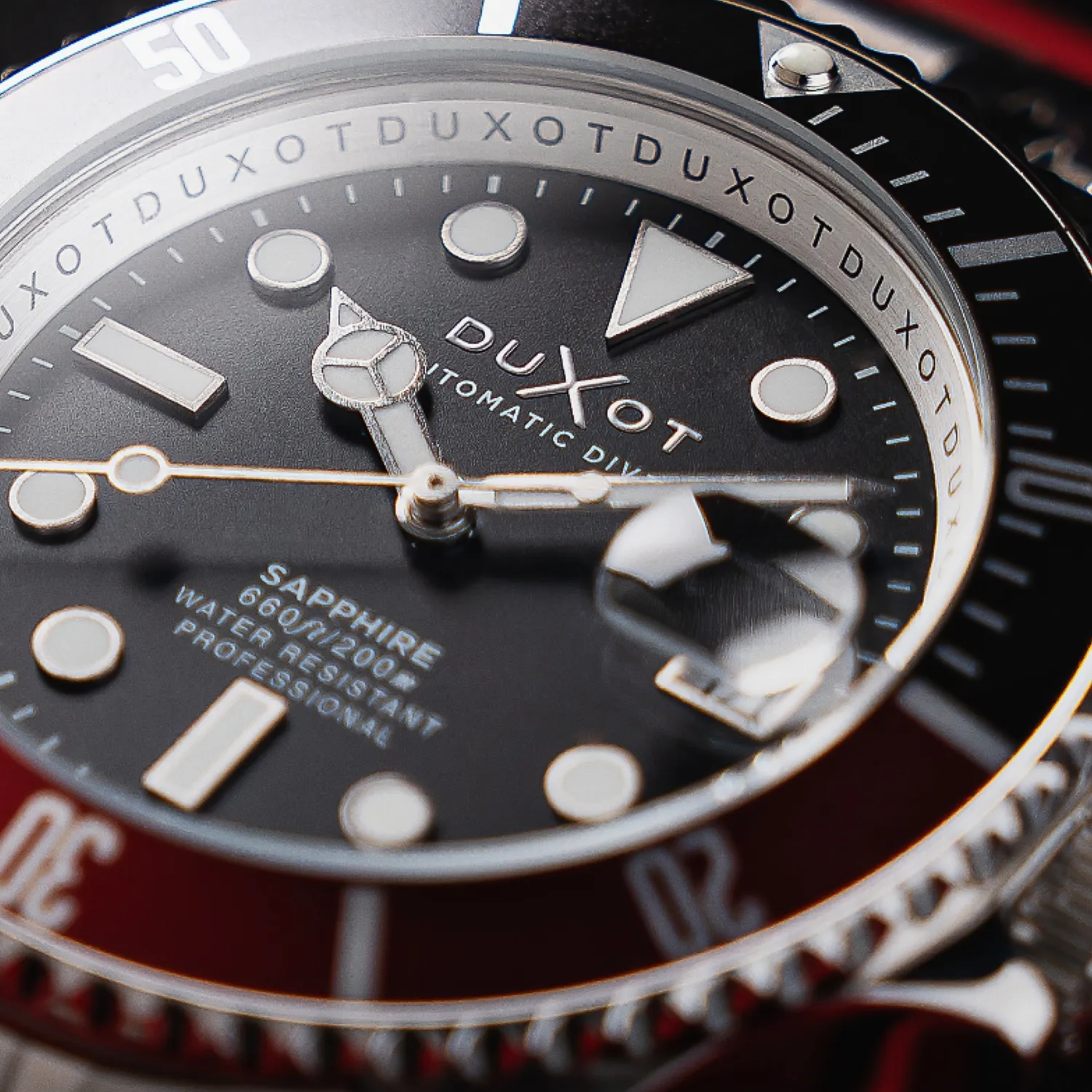 Duxot Atlantica Diver Automatic klokke Jade Black 20 ATM