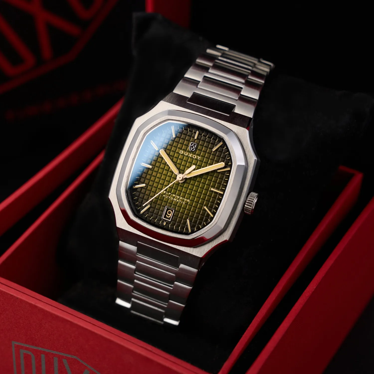 Duxot Colmar Automatic klokke Myrtle Green 38 mm