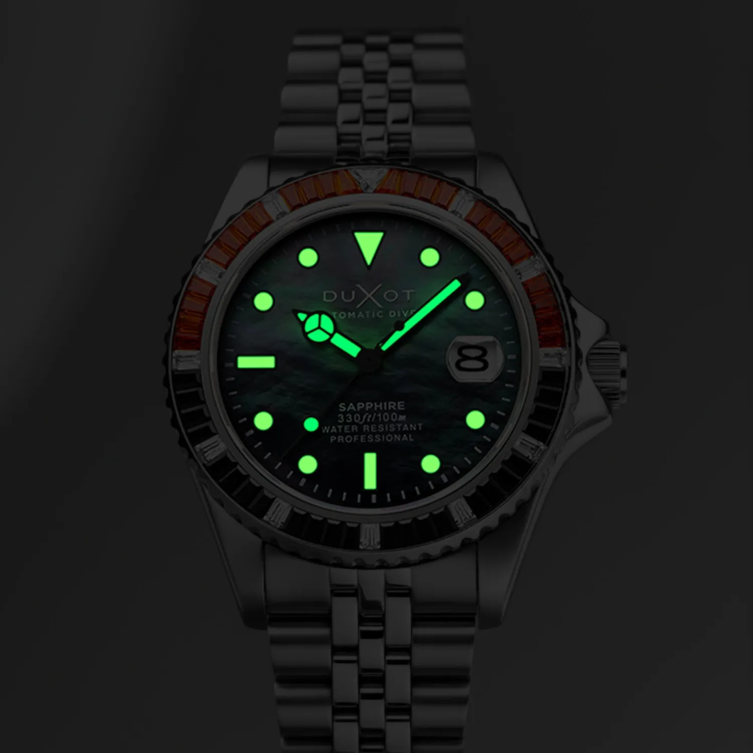 Duxot Atlantica 40 Rainbow Automatic klokke perlemor