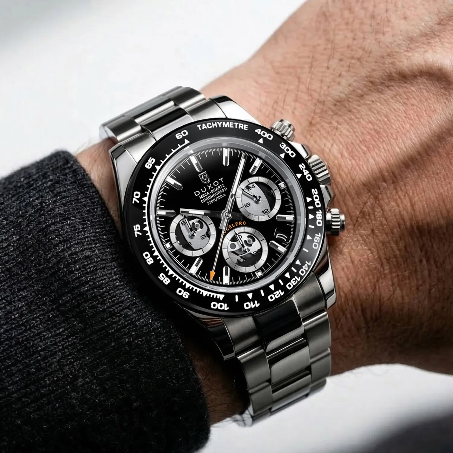 Duxot Accelero Compax Skeleton Edition kronografklokke Carbon Twilight