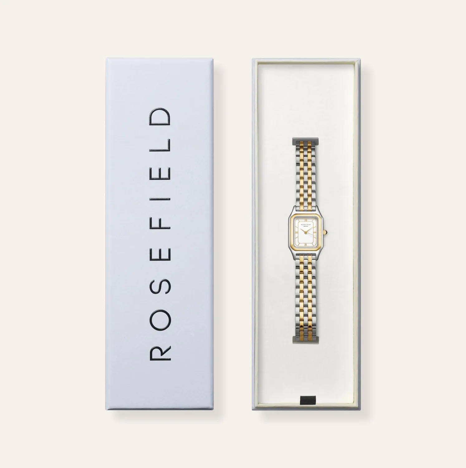 Rosefield Ivy White Duotone klokke 21 × 26 mm uten gravering