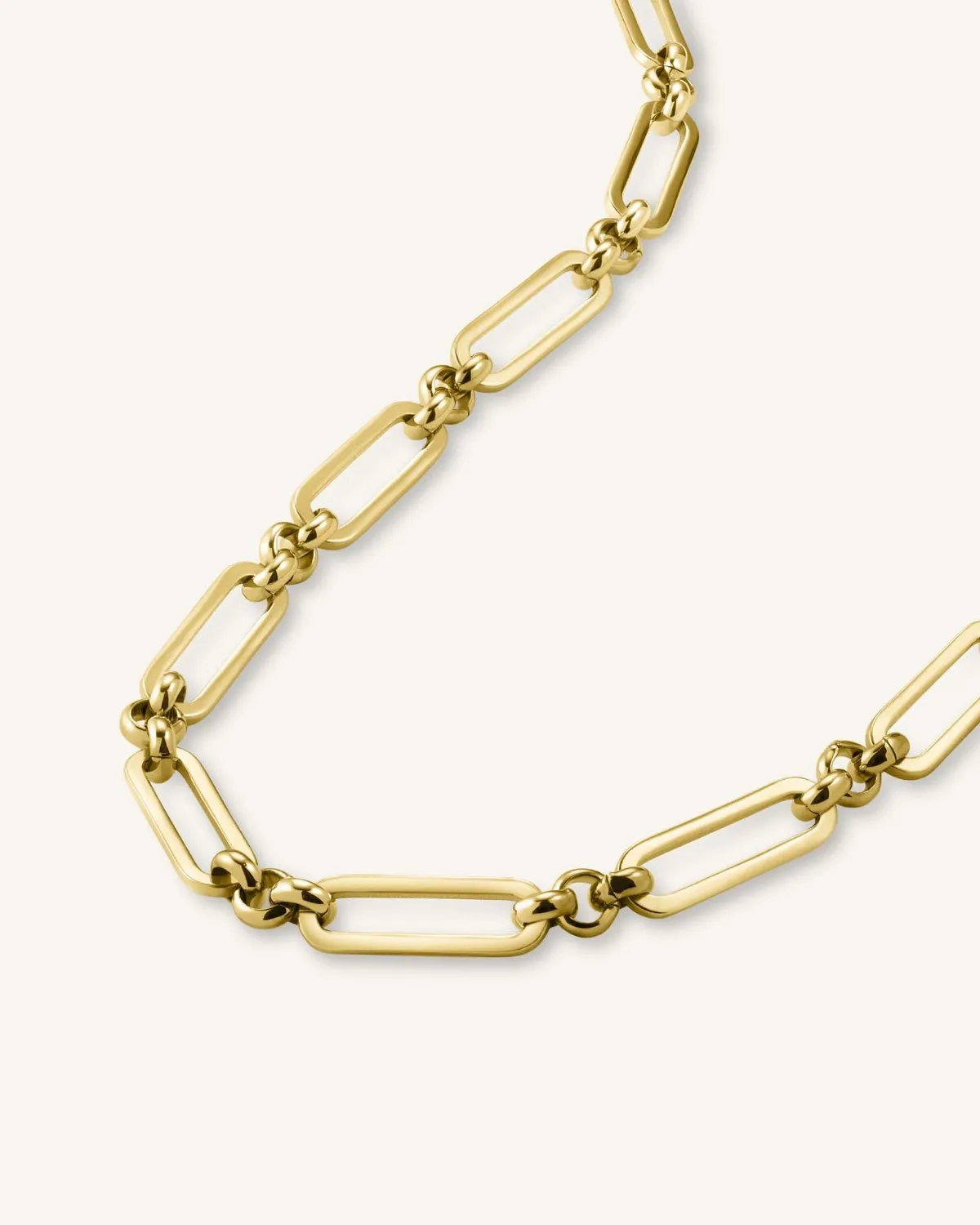 Rosefield Chunky Bracelet Gold armbånd gull 16,5–19,5 cm stål