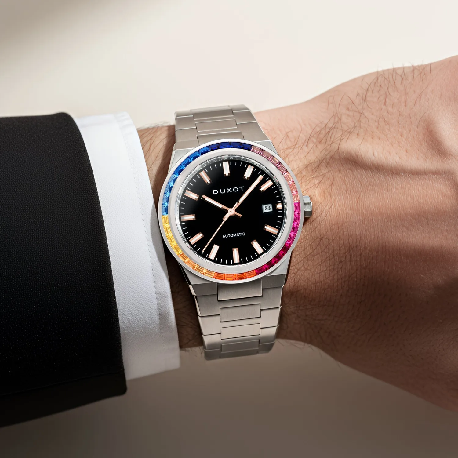 Duxot Alicante klokke Sable Rainbow 39 steiner utskiftbar bezel