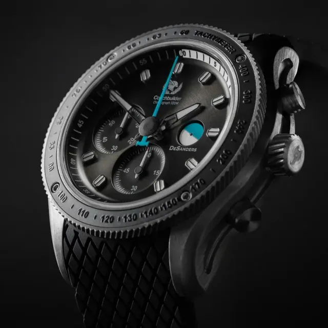 DeSanders Coachbuilder Steel Nero klokke