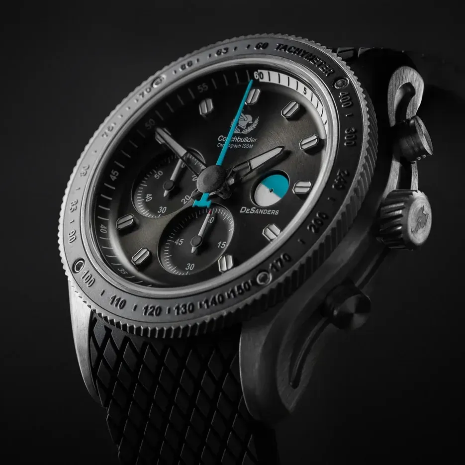 DeSanders Coachbuilder Steel Nero klokke