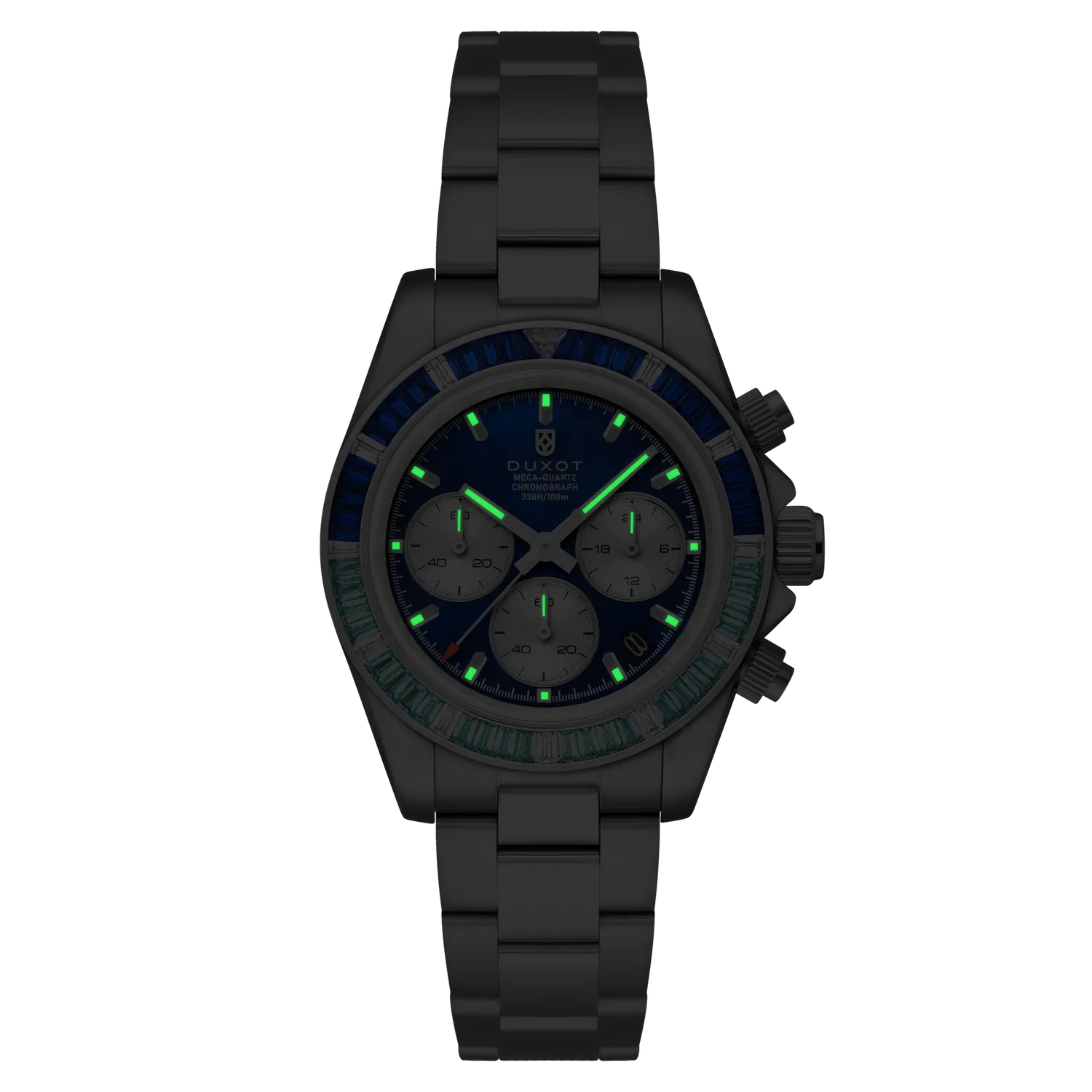 Duxot Accelero Rainbow Chronograph klokke Pearl Blue 40 mm