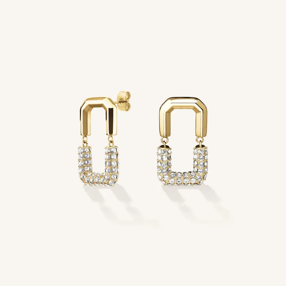 Rosefield Half Studs øredobber gullbelagt