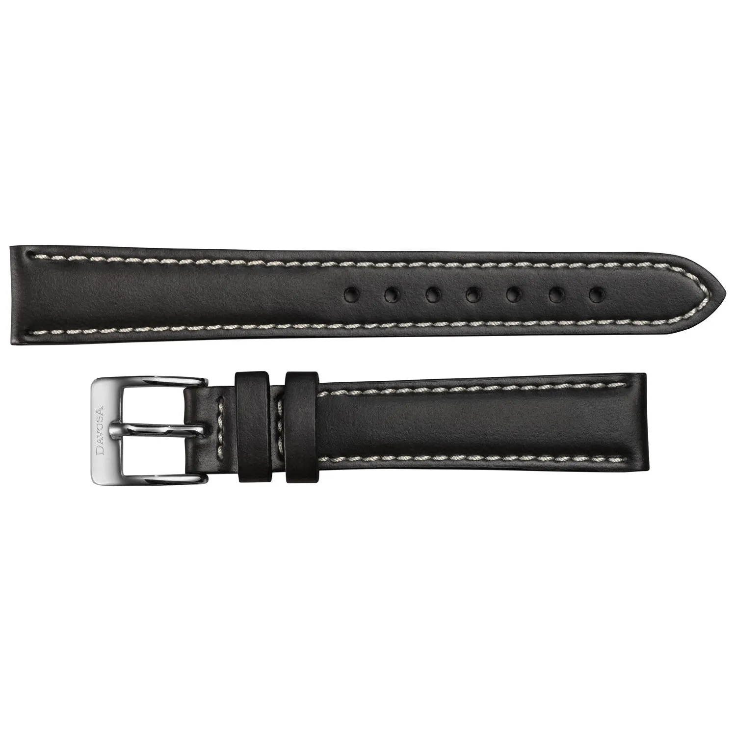 DAVOSA Vegan Leather Black klokkerem 20 mm sort vegansk skinn