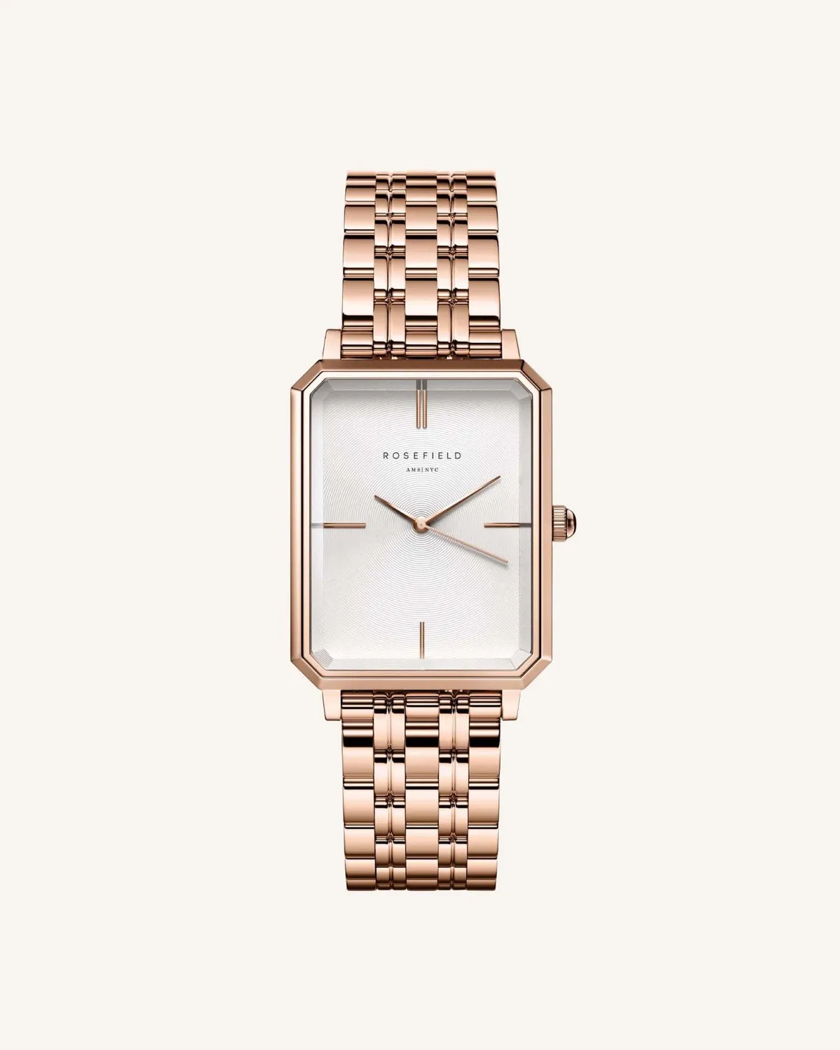 Rosefield Rose Gold Steel Strap klokkerem 22 mm rose gull