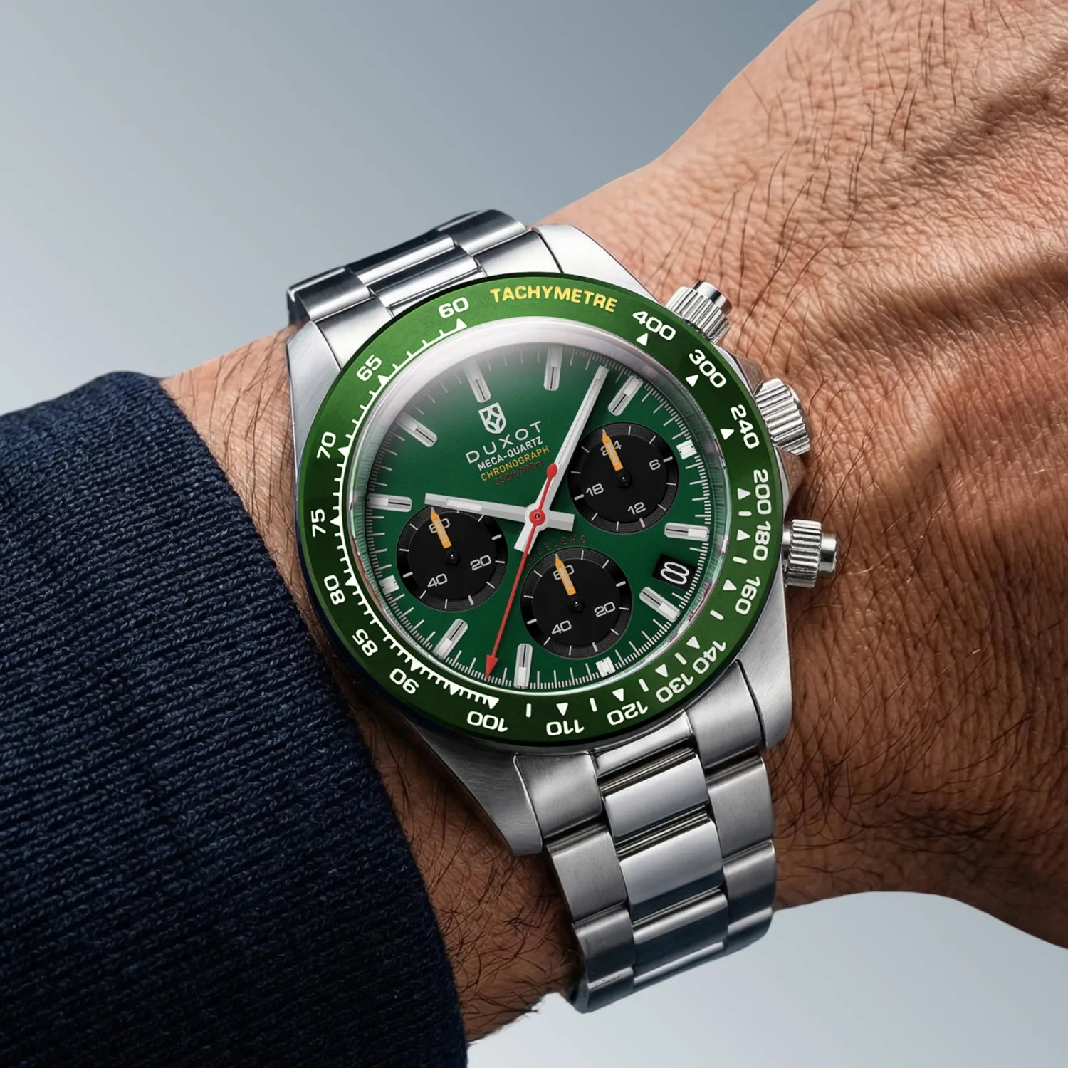 Duxot Accelero Chronograph kronograf Seafoam Splash 40 mm