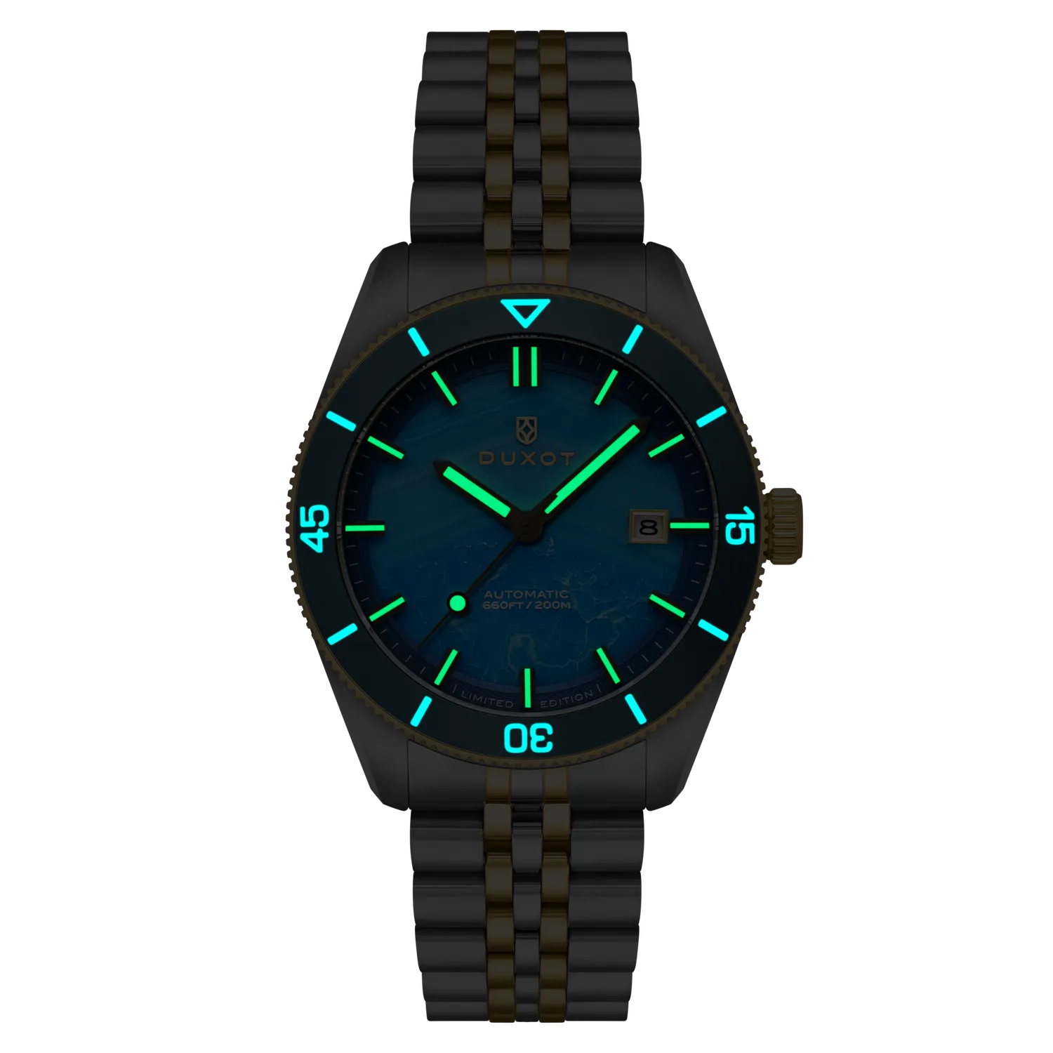 Duxot Pacifico Blue Jasper automatklokke blå jaspis