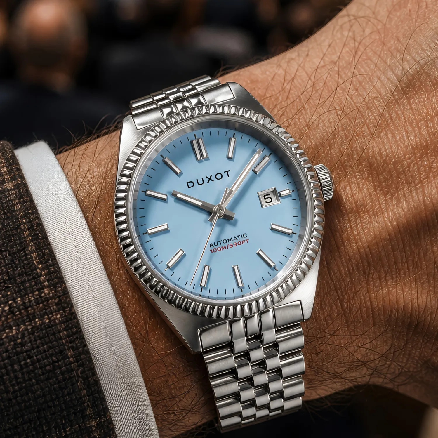 Duxot Siena Glacial Blue klokke automatisk 40 mm