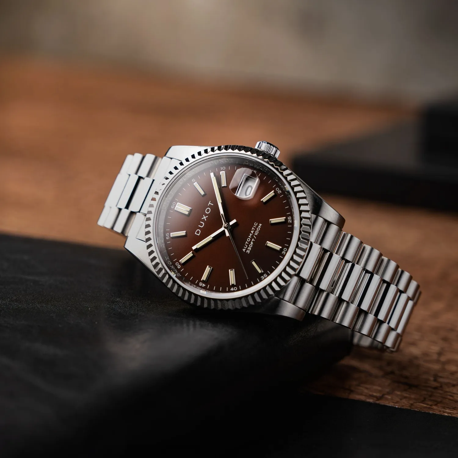 Duxot Marcel Coffee Brown automatklokke brun