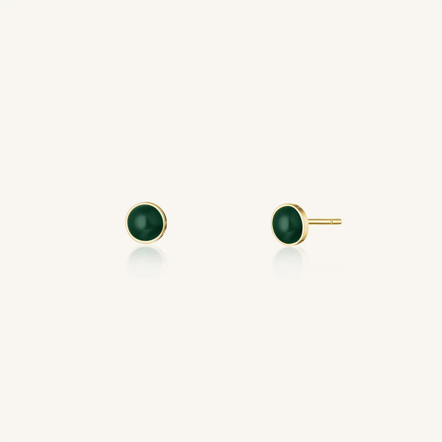 Rosefield Enamel Pave Studs ørestikker gull grønn