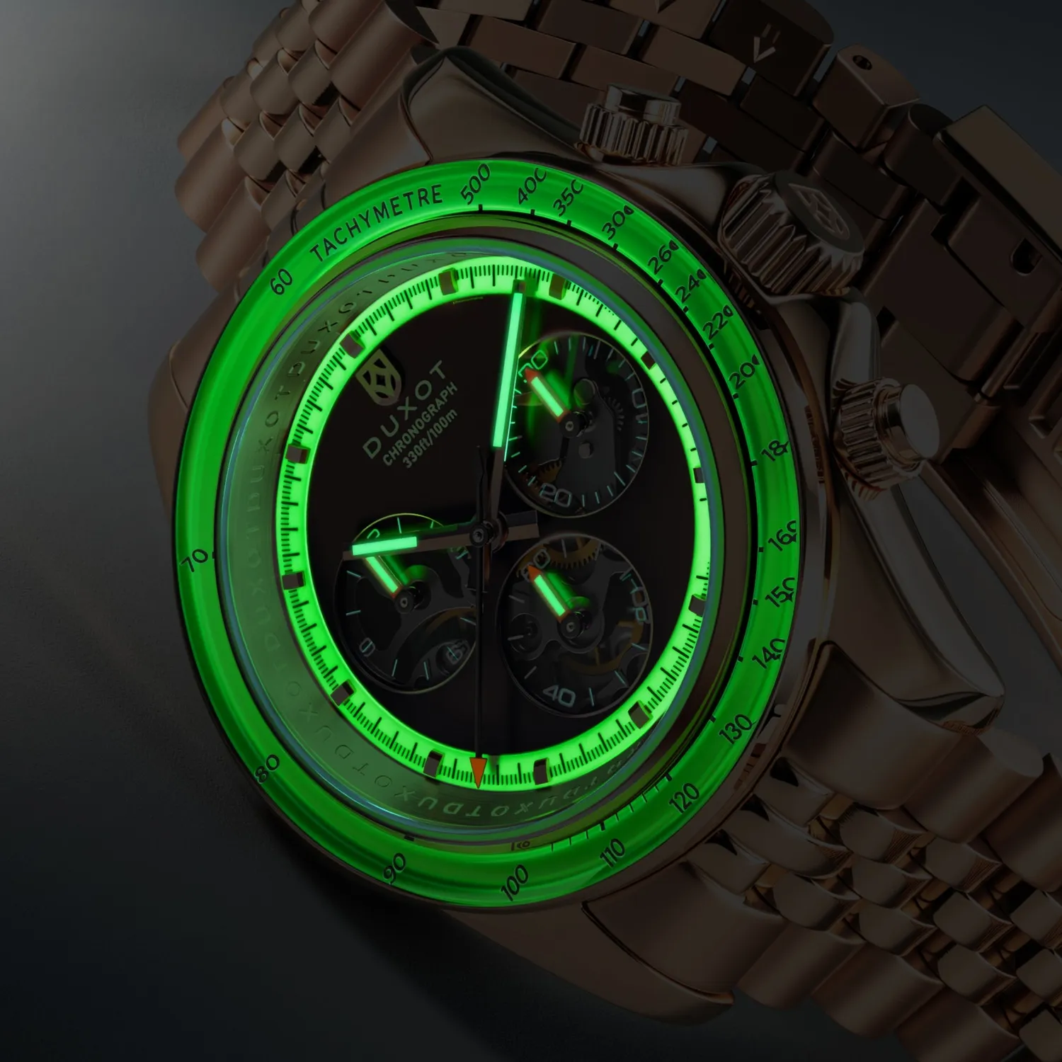Duxot Accelero Bourbon Charm automatisk kronografklokke