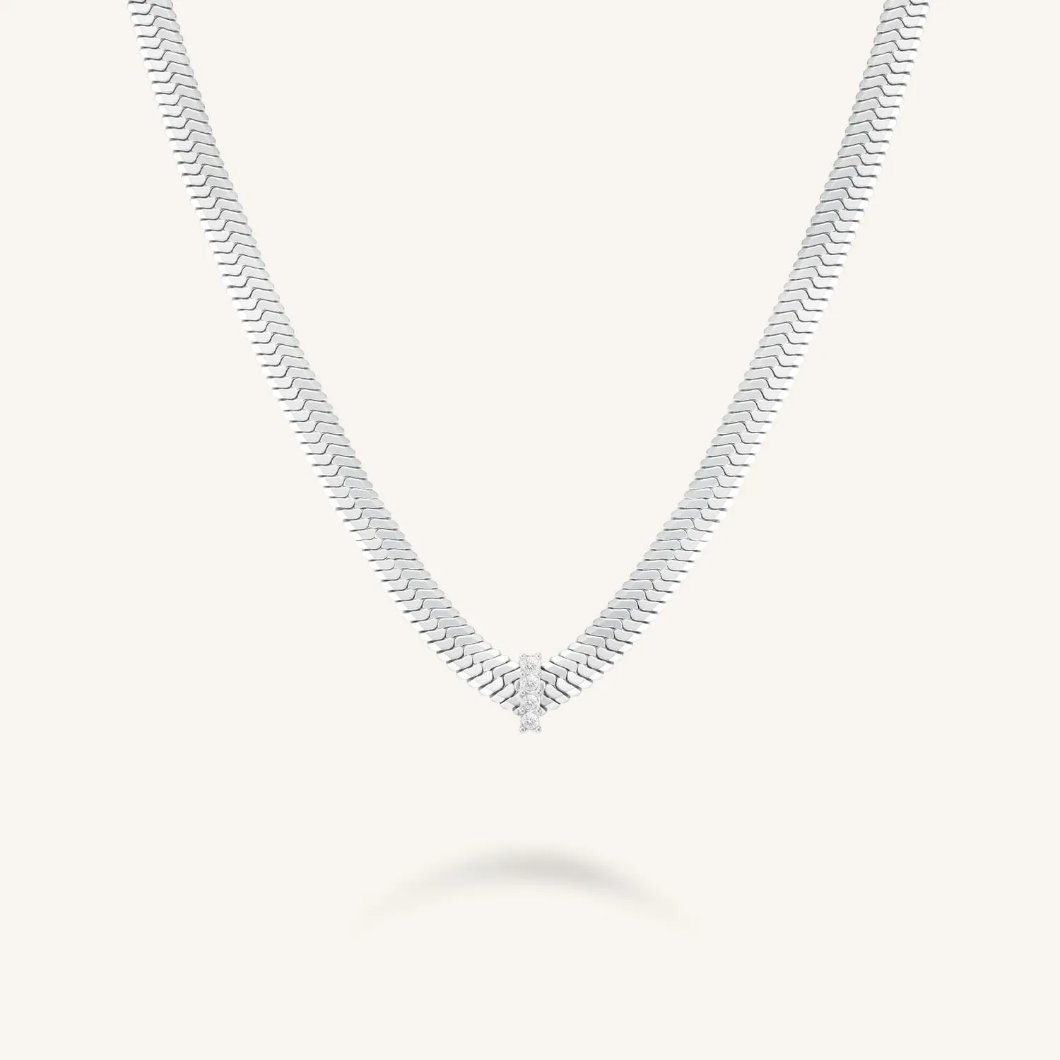 Rosefield Essentials Crystal Snake Necklace halskjede gull 45–49 cm