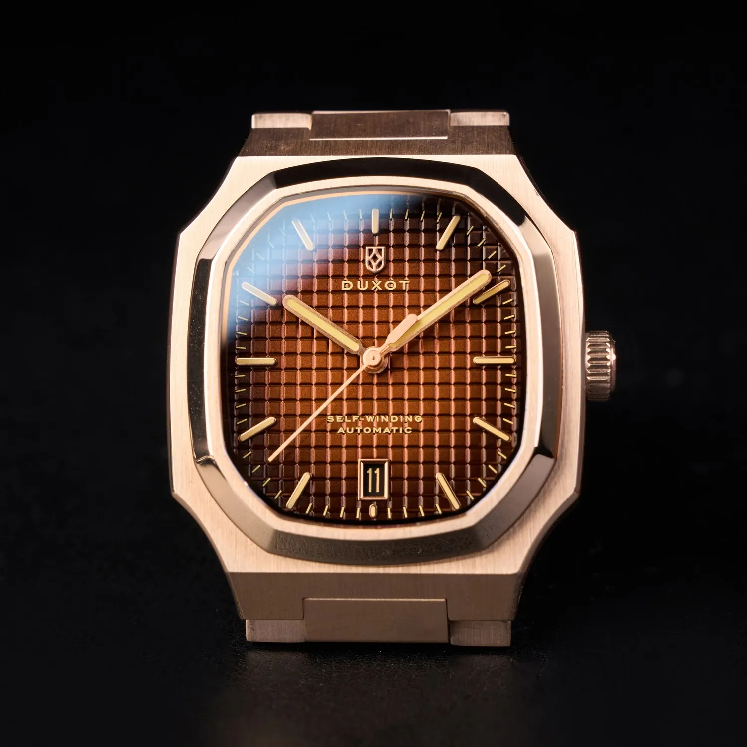 Duxot Colmar Automatic klokke Copper Brown 38 mm oktagonal