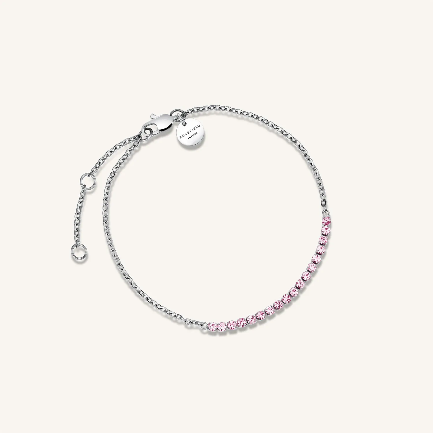 Rosefield Tennis Bracelet armbånd roségull, justerbart stål