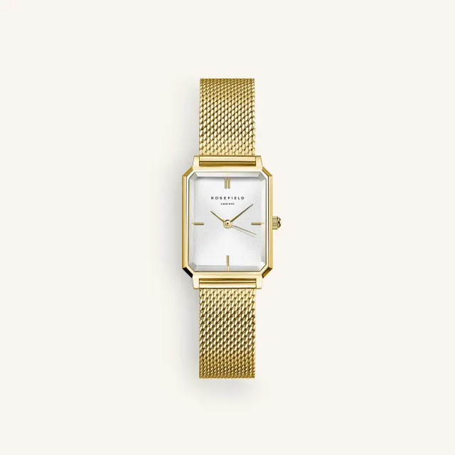 Rosefield Octagon XS klokke 24 mm mesh gull