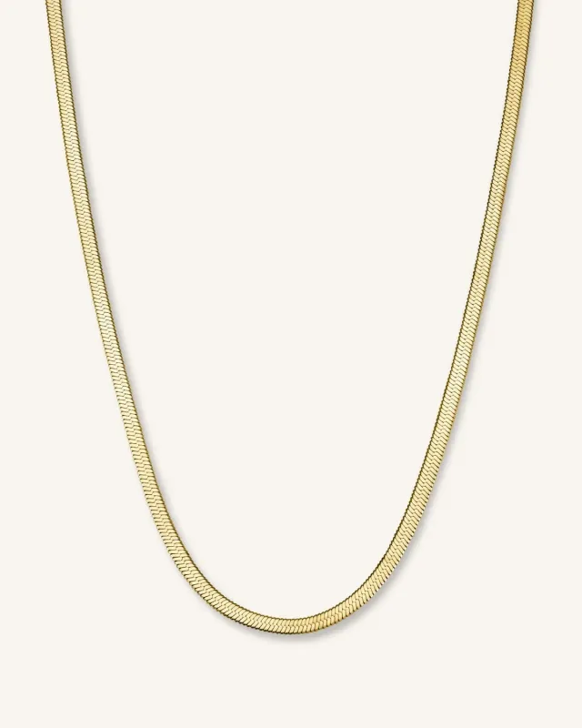 Rosefield Contemporary Snake Necklace halskjede gull 41–45 cm