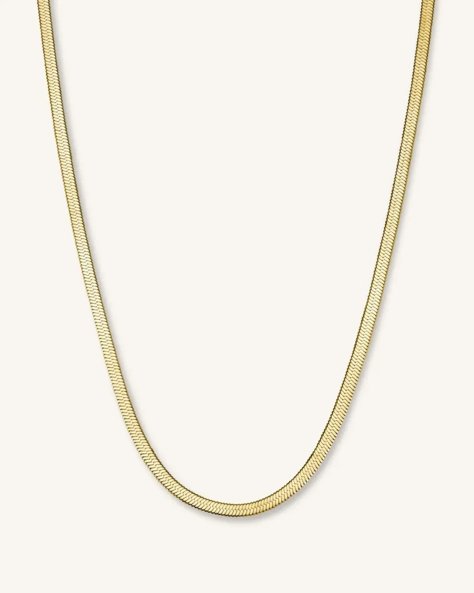 Rosefield Contemporary Snake Necklace halskjede gull 41–45 cm