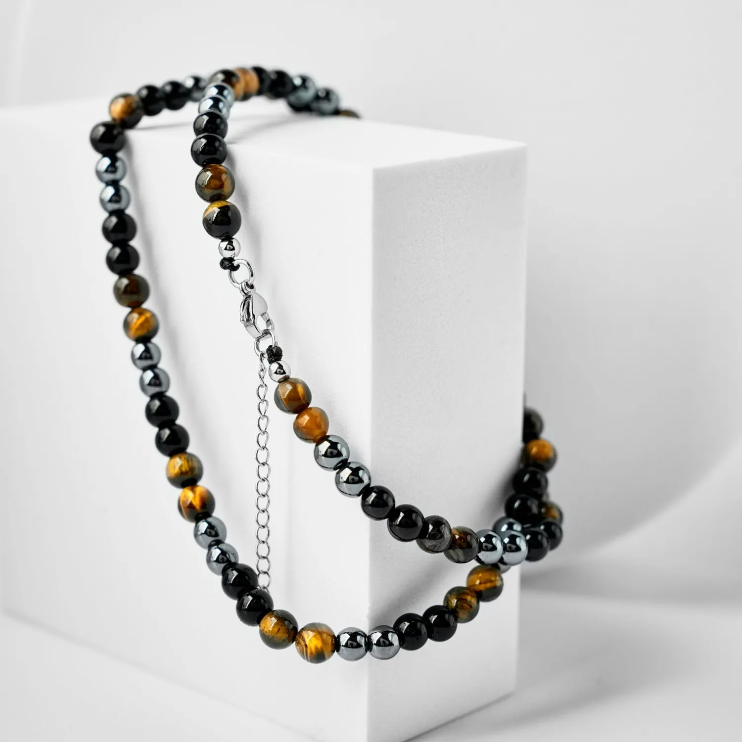 Duxot Atlantica Hematite Tiger Eye Onyx steinarmbånd