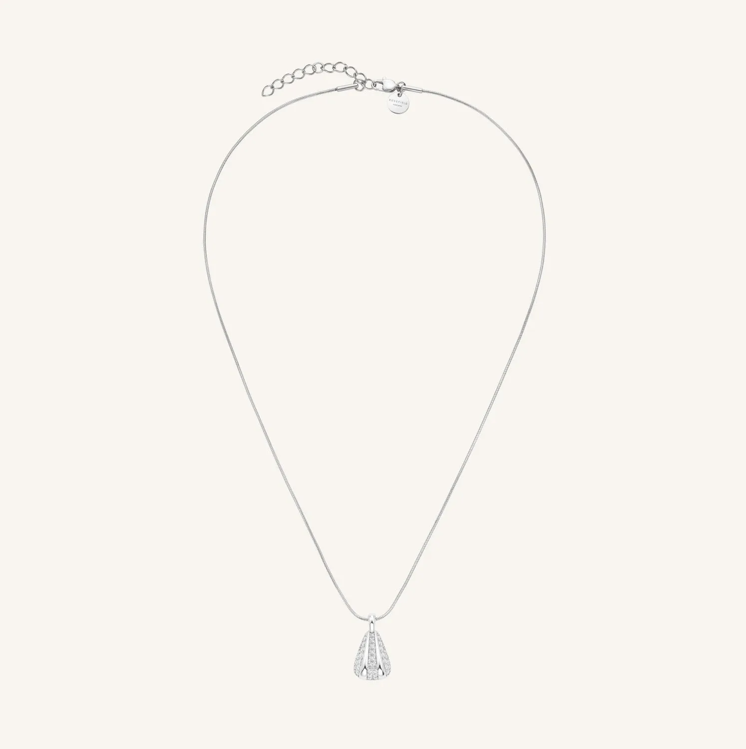 Rosefield Essentials Pave Striped Necklace kjede gull/sølv 42–46 cm