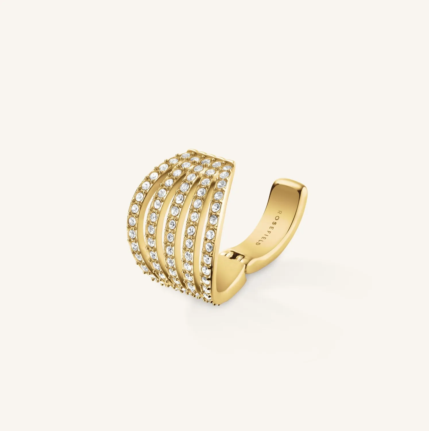 Rosefield Crystals Caged Crystal Earcuff ørecuff gull