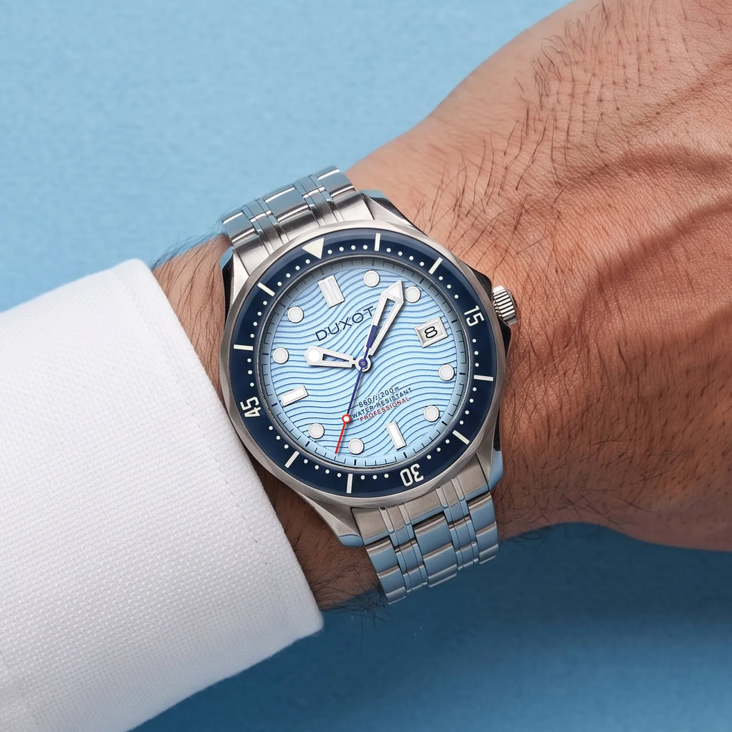 Duxot Henri Diver Automatic Ice Blue dykkerklokke