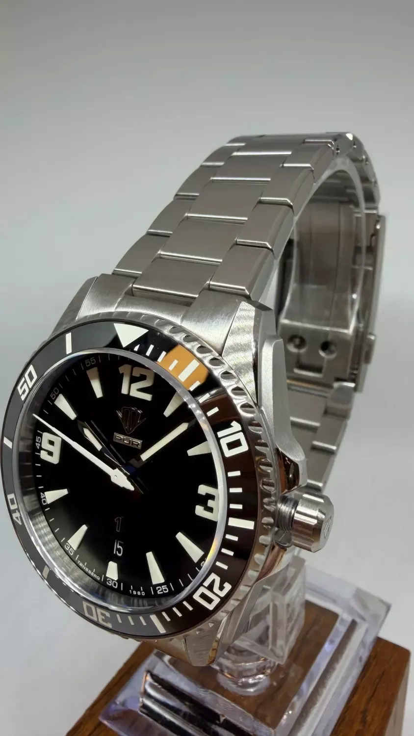 PUR 1 Sort Klassisk klokke hvite index keramisk bezel