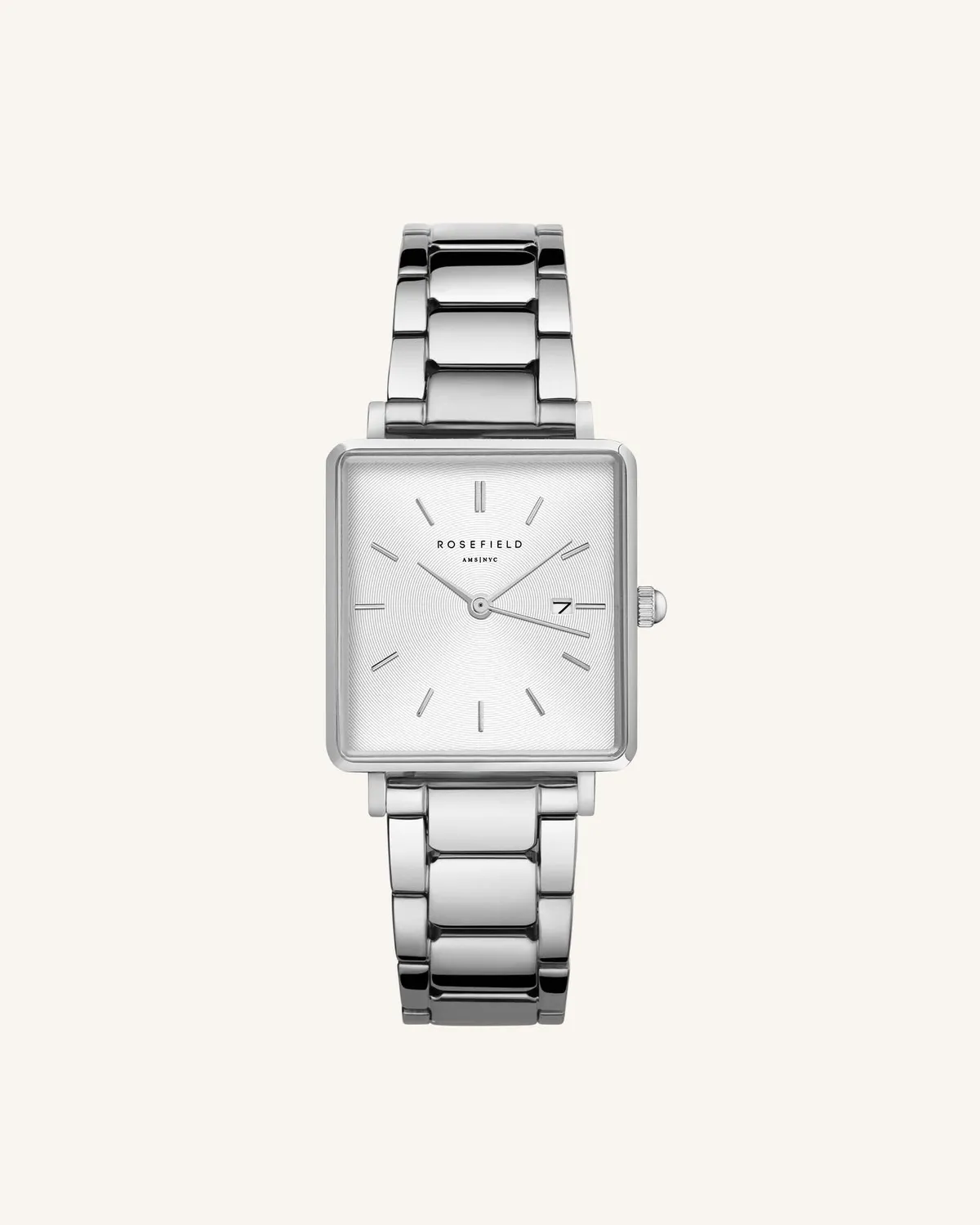 Rosefield Silver Strap klokkerem sølv 16 mm stål