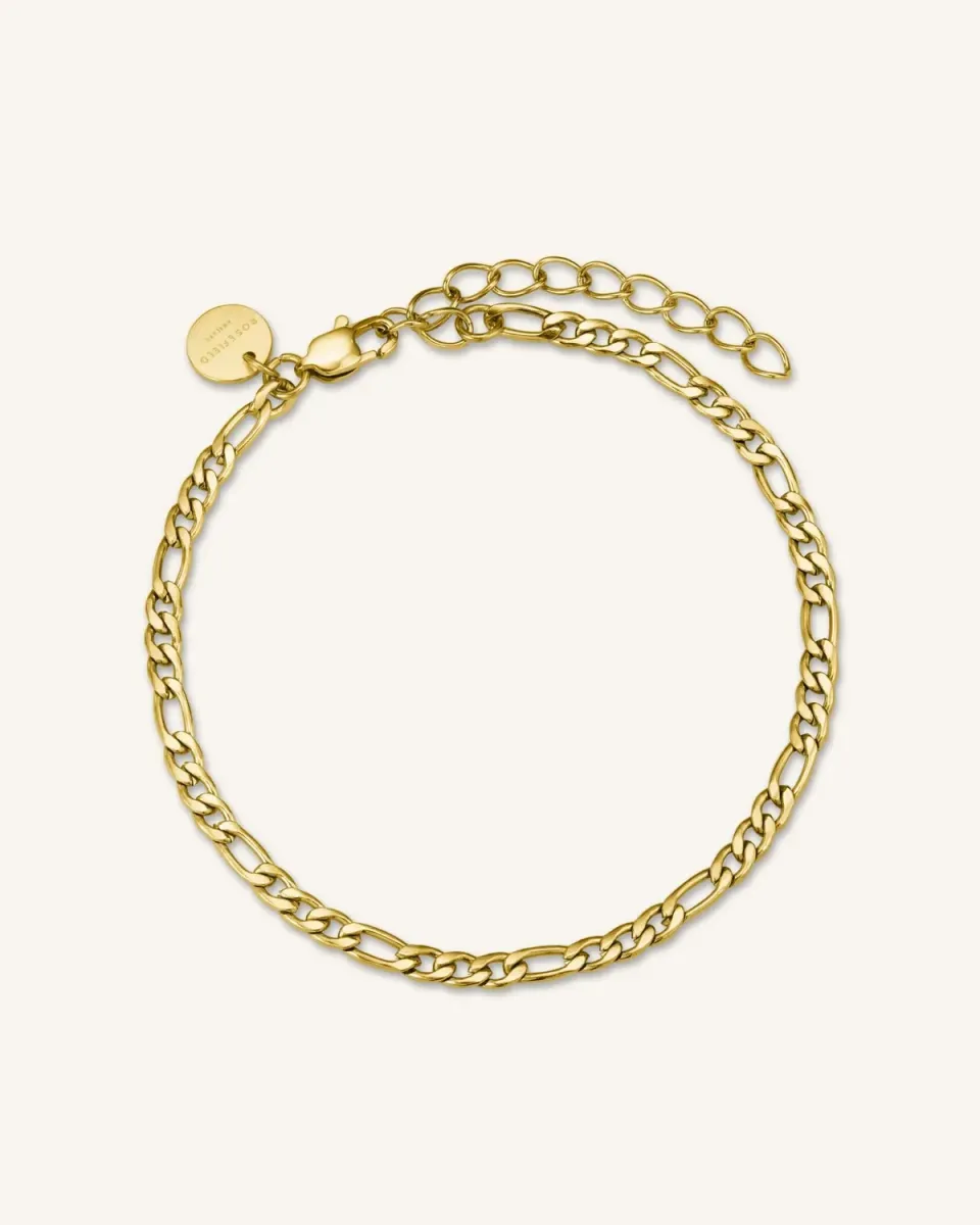 Rosefield Contemporary Figaro Bracelet armbånd gull 16,5–19,5 cm