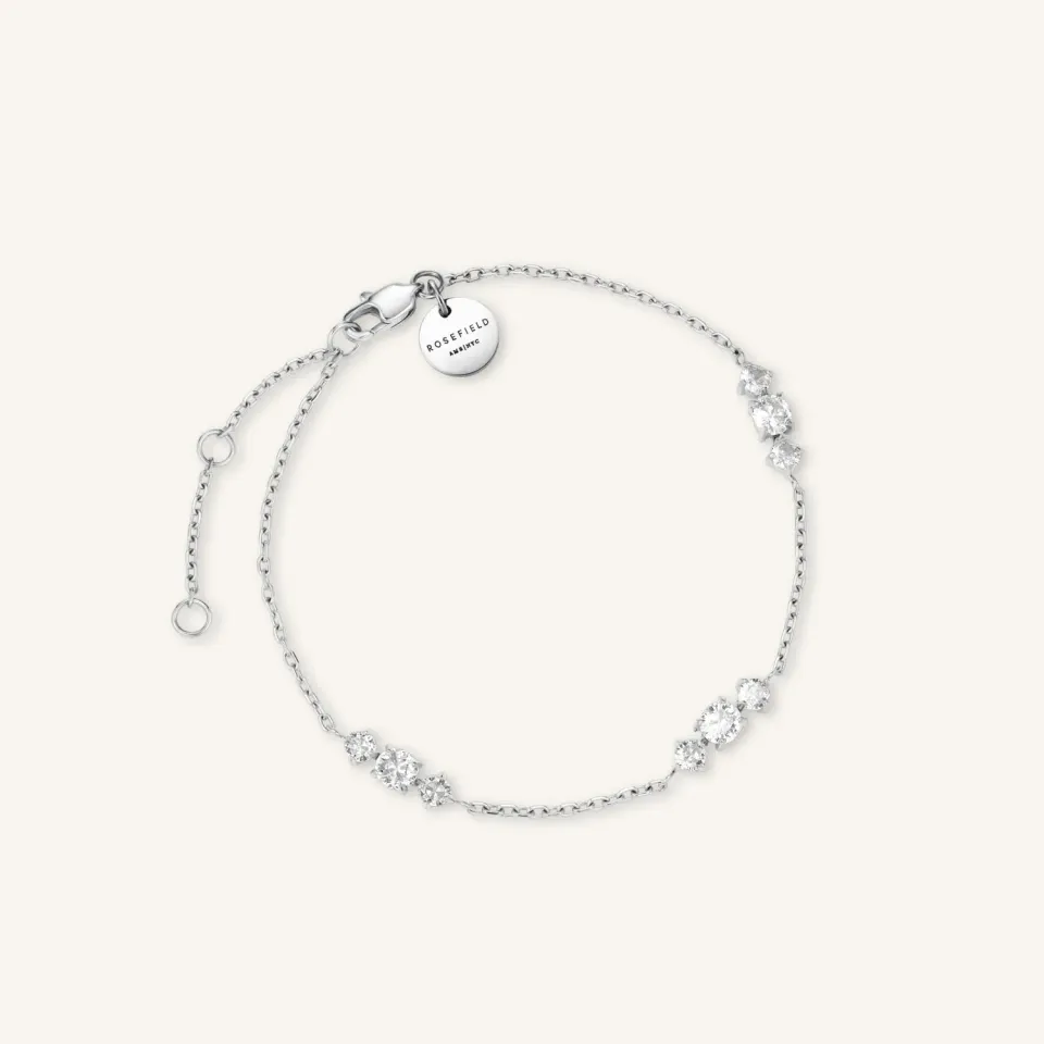 Rosefield Essentials Triple Stones armbånd gull og sølv