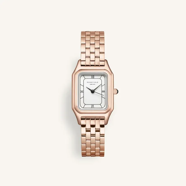 Rosefield Ivy Rose Gold klokke roségull 21 × 26 mm