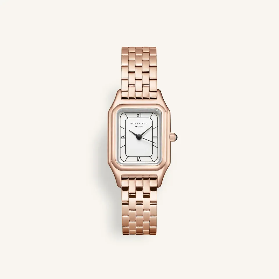 Rosefield Ivy Rose Gold klokke roségull 21 × 26 mm