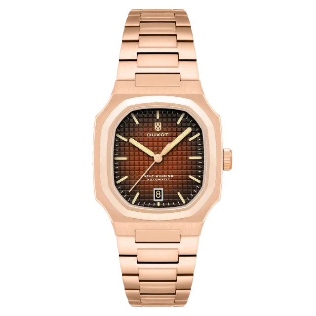 Duxot Colmar Automatic klokke Copper Brown 38 mm oktagonal