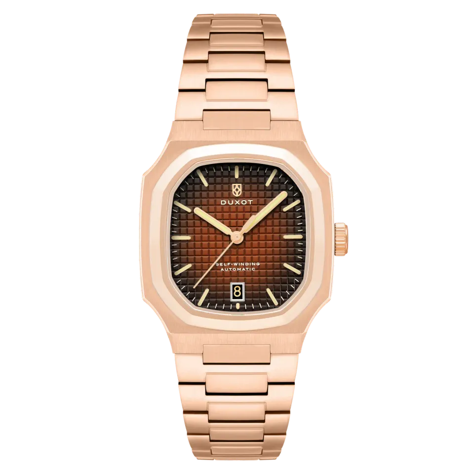 Duxot Colmar Automatic klokke Copper Brown 38 mm oktagonal