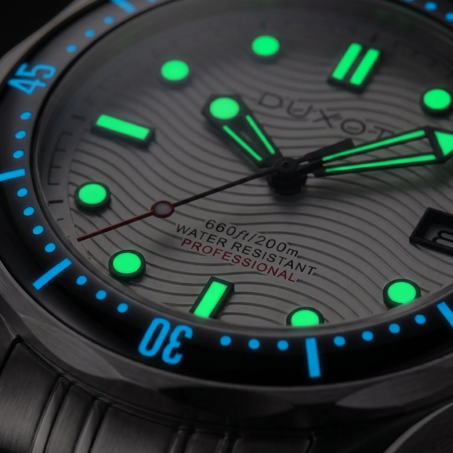 Duxot Henri Diver Automatic klokke Matt Silver automatisk