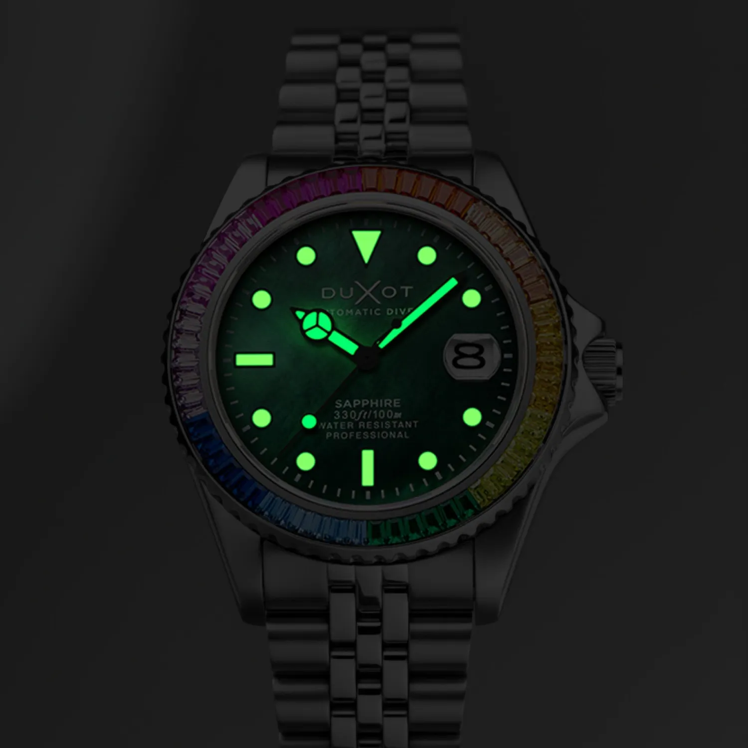 Duxot Atlantica 40 Rainbow Automatic klokke Green Mop