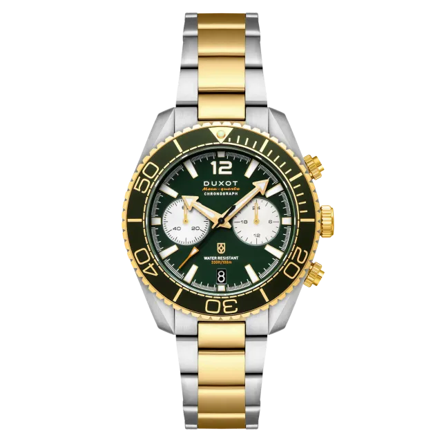 Duxot Tiburon klokke Green Gold med lenke