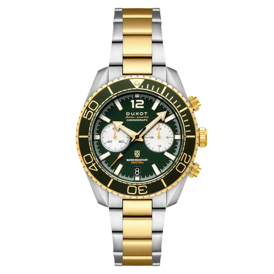 Duxot Tiburon klokke Green Gold med lenke