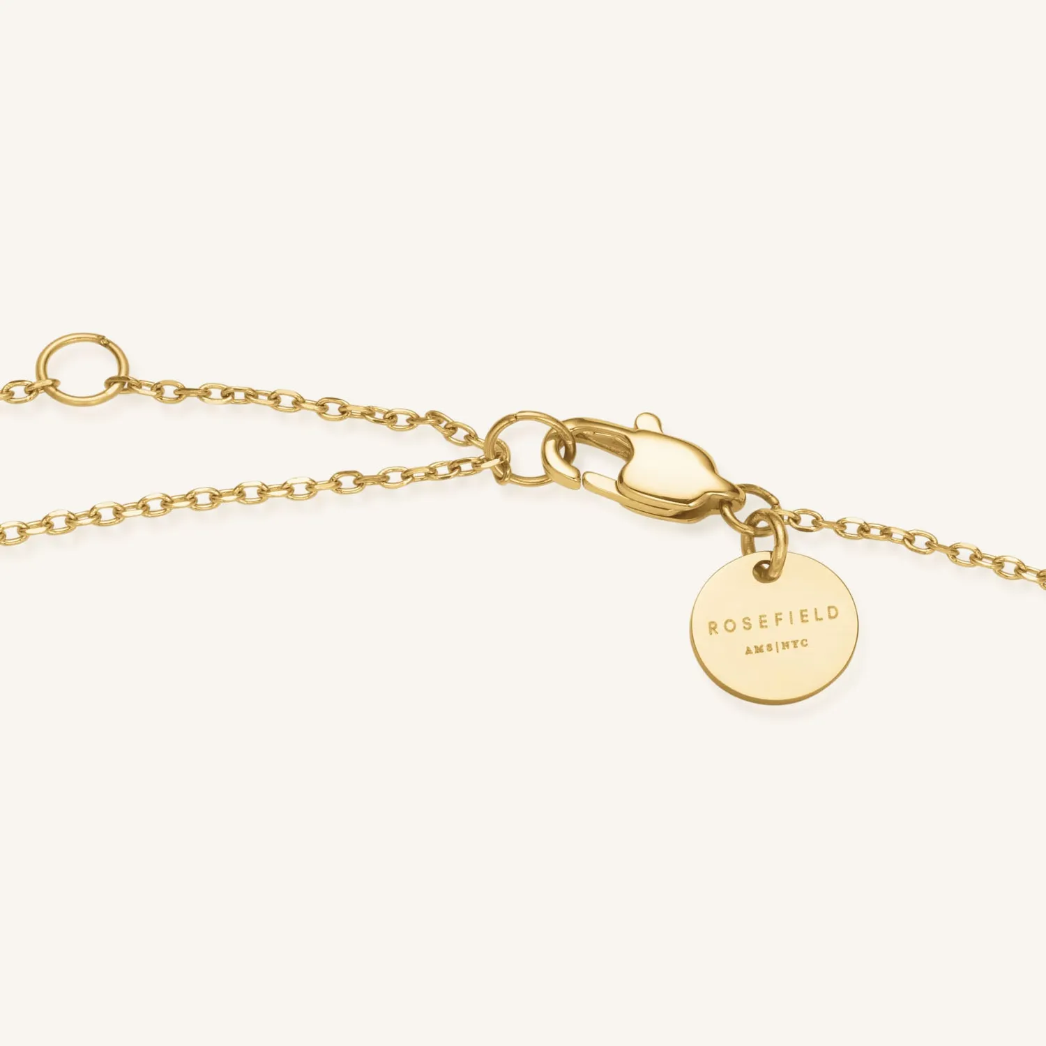 Rosefield Multi Hearts Necklace halskjede gull 42–46 cm
