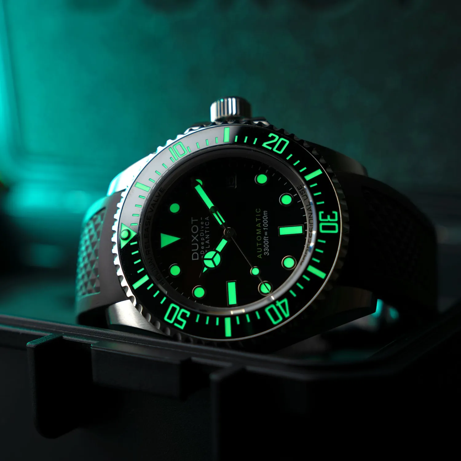 Duxot Atlantica Deep Dive Automatic Limited Edition dykkerklokke Cacao Brown 100 ATM